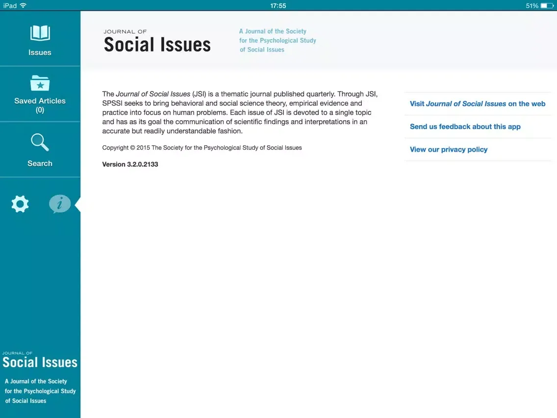 Journal of Social Issues iPad  स्क्रीनशॉट