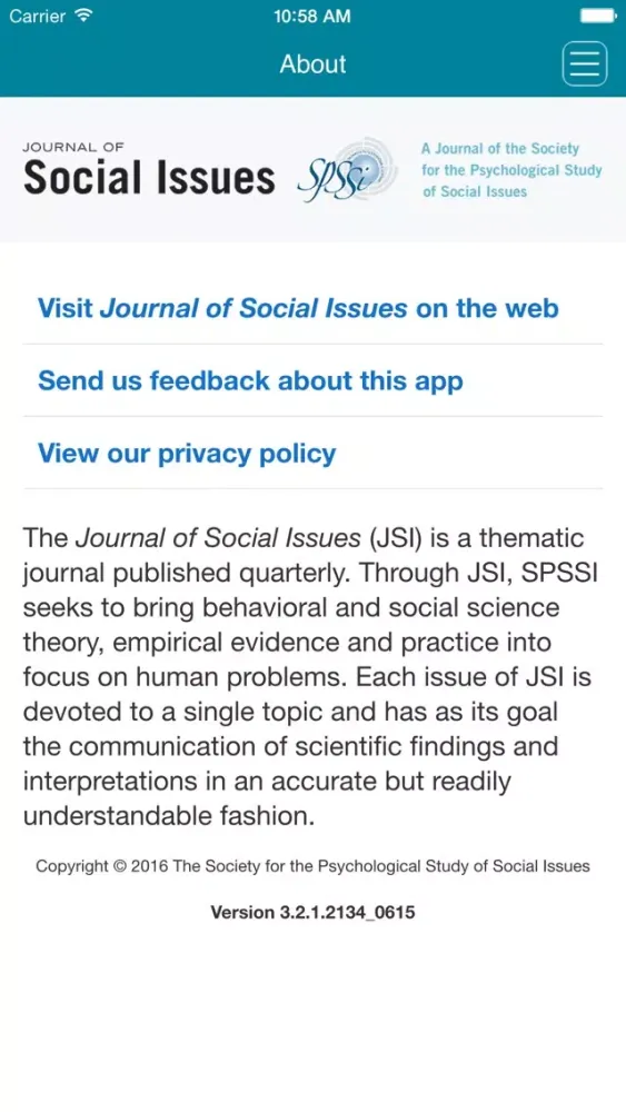 Journal of Social Issues स्क्रीनशॉट