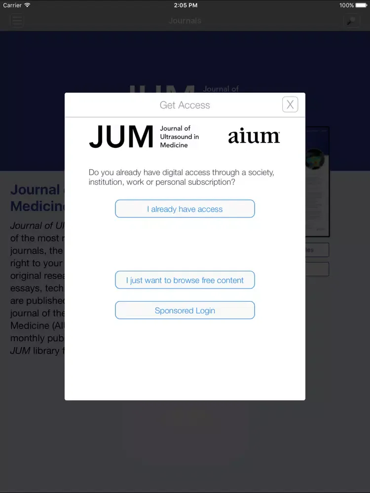 Journal of Ultrasound in Me... iPad  Ekran Görüntüleri