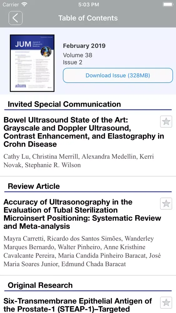 Journal of Ultrasound in Me... Ekran Görüntüleri