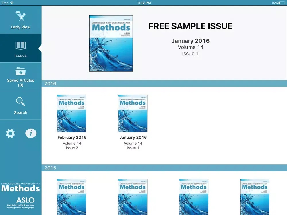 Limnology and Oceanography: Methods iPad  স্ক্রিনশট