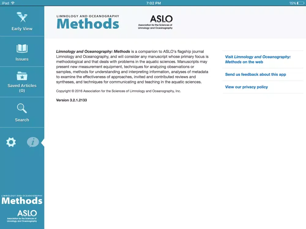 Limnology and Oceanography: Methods iPad  স্ক্রিনশট