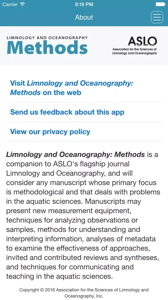 Limnology and Oceanography: Methods স্ক্রিনশট