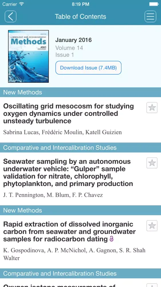 Limnology and Oceanography: Methods স্ক্রিনশট