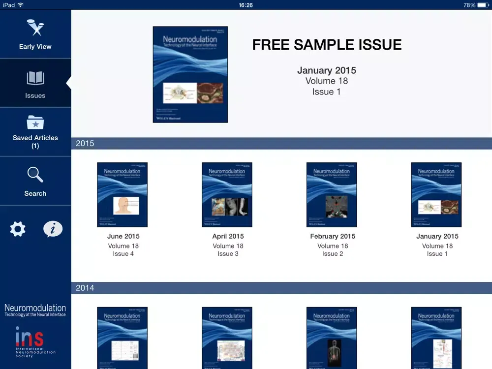 Neuromodulation: Technology at the Neural Interface iPad  Screenshots