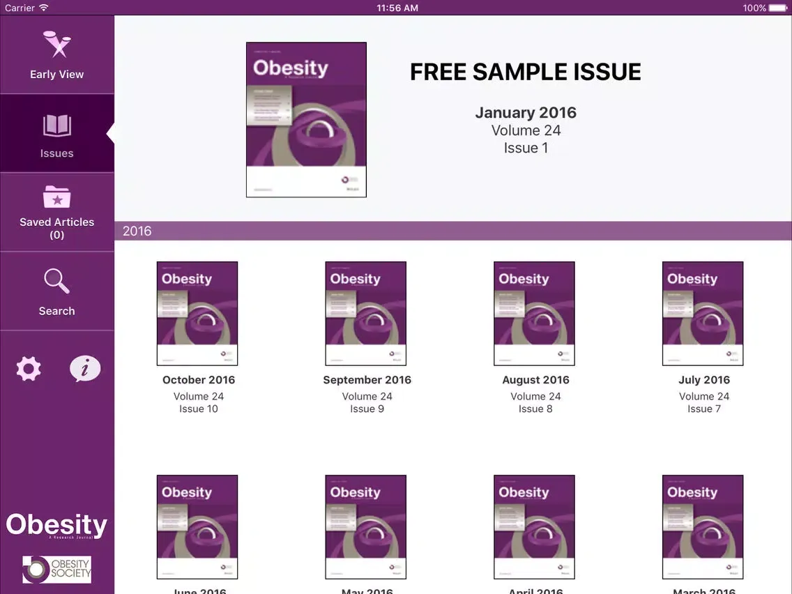 Captures d'écran de Obesity : A Research Journal iPad 