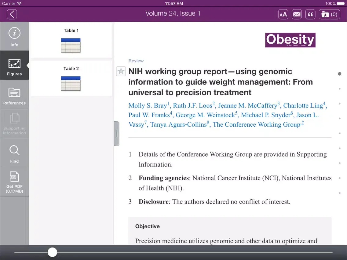 Captures d'écran de Obesity : A Research Journal iPad 