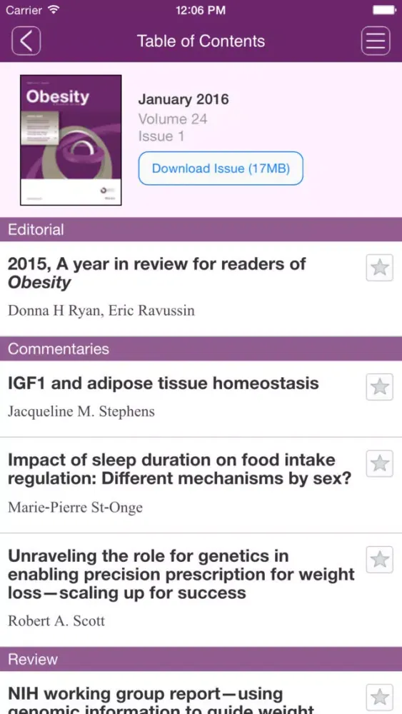 Captures d'écran de Obesity : A Research Journal