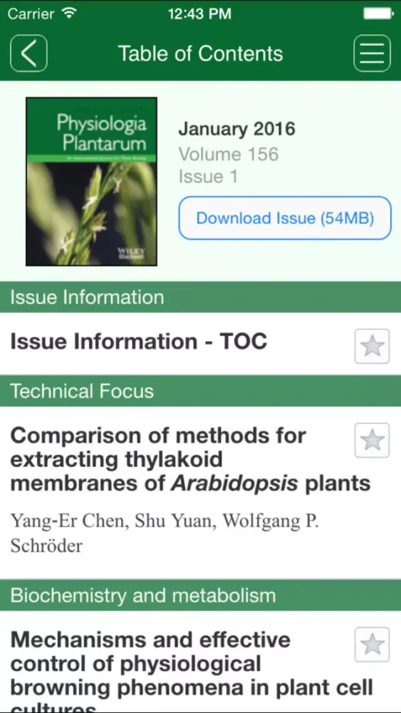 Physiologia Plantarum Ekran Görüntüleri