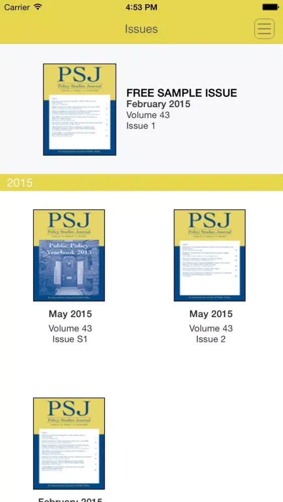 Policy Studies Journal স্ক্রিনশট