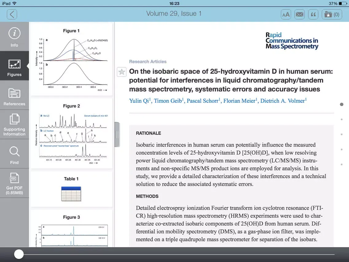 Screenshot di Rapid Communications in Mass Spectrometry iPad 