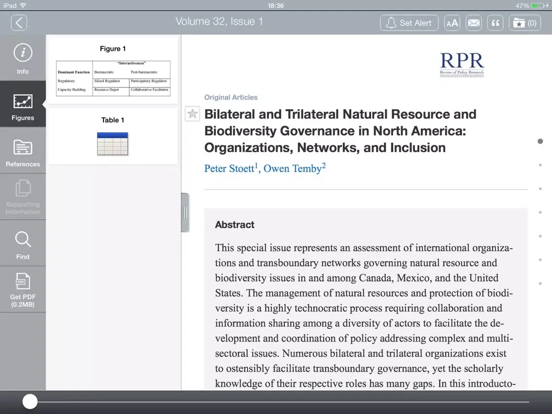Captures d'écran de Review of Policy Research iPad 