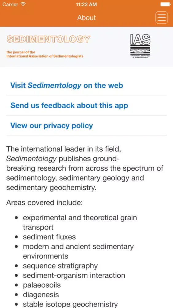 Sedimentology سکرین شاٹس