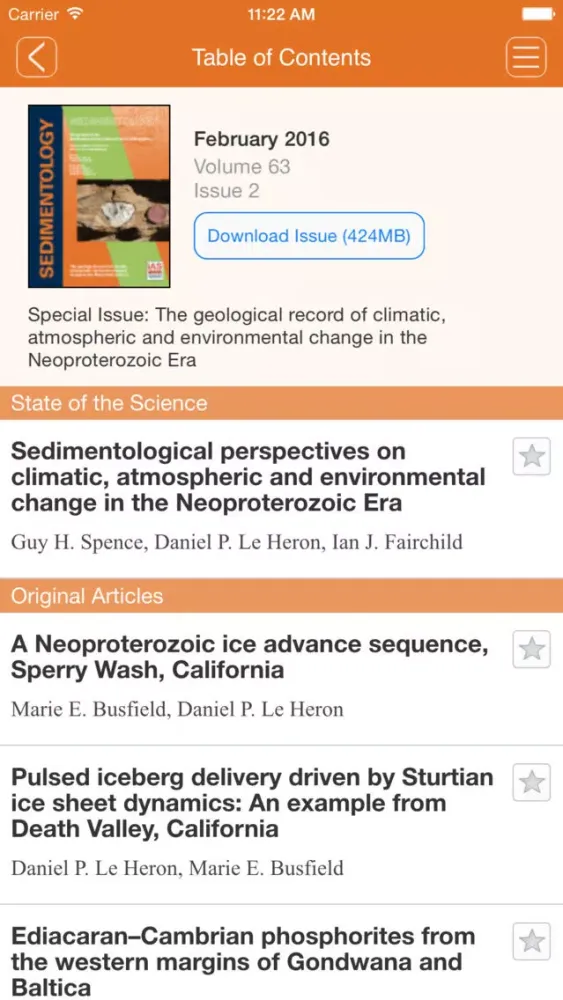 Sedimentology سکرین شاٹس