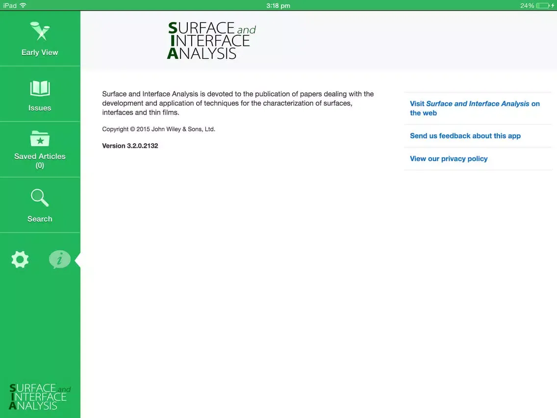 Surface and Interface Analysis iPad  স্ক্রিনশট