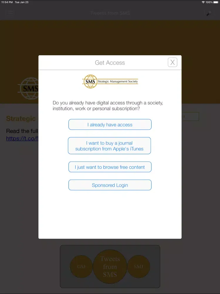 Strategic Management Society iPad  سکرین شاٹس