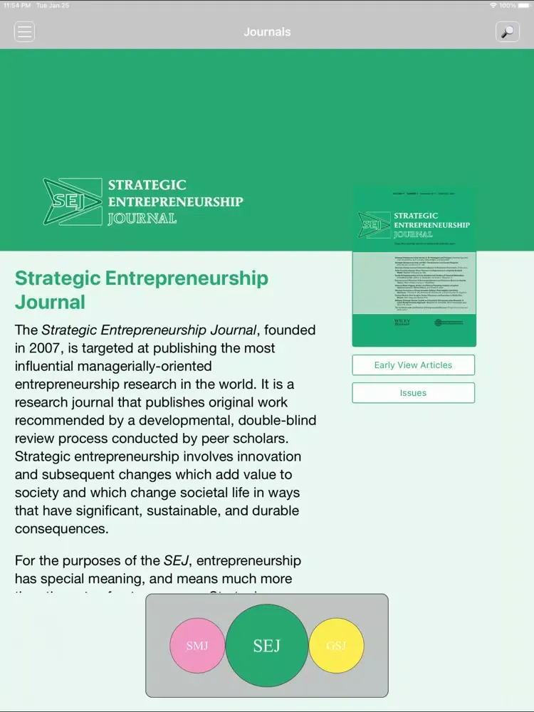 Strategic Management Society iPad  سکرین شاٹس