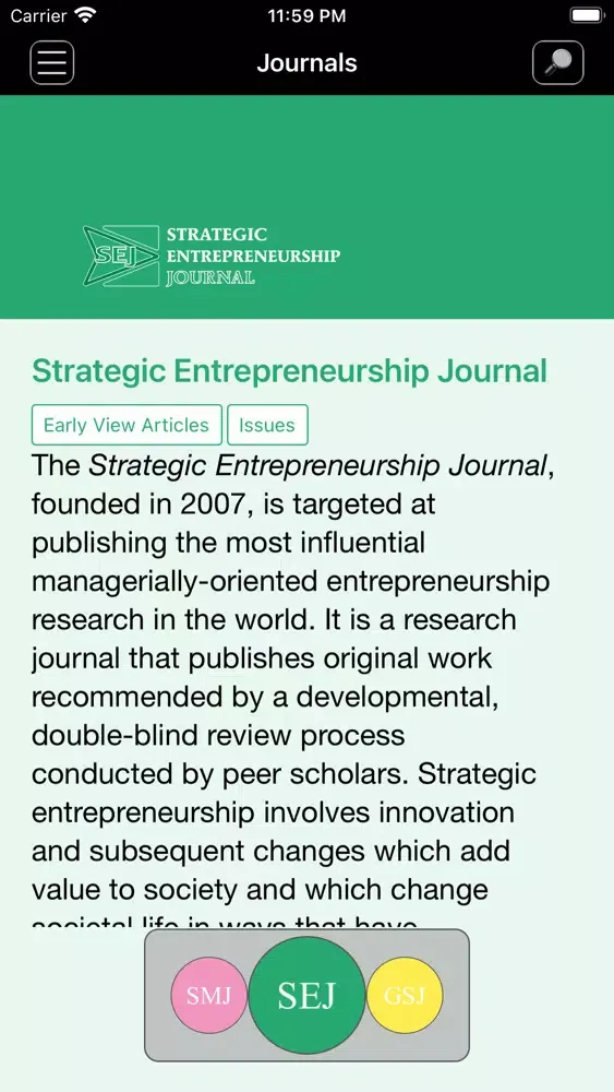 Strategic Management Society سکرین شاٹس