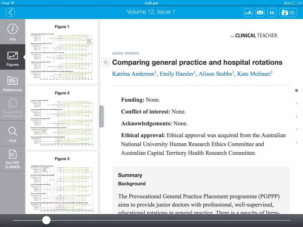 The Clinical Teacher iPad  স্ক্রিনশট