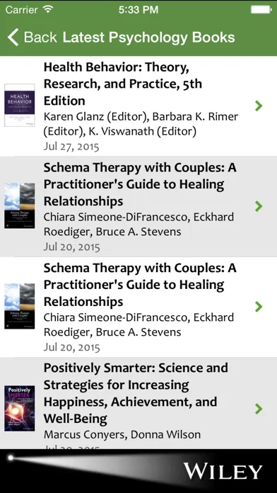 Capturas de tela do Psychology Spotlight