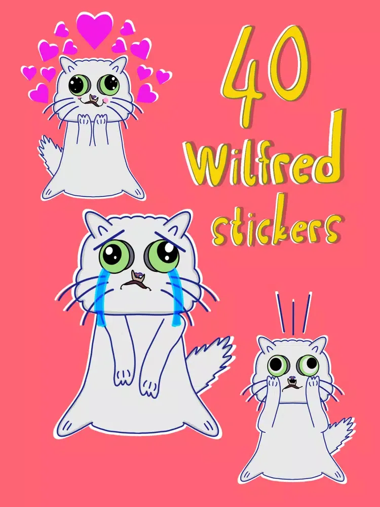 Tangkapan skrin Wilfred Warrior Stickers iPad 