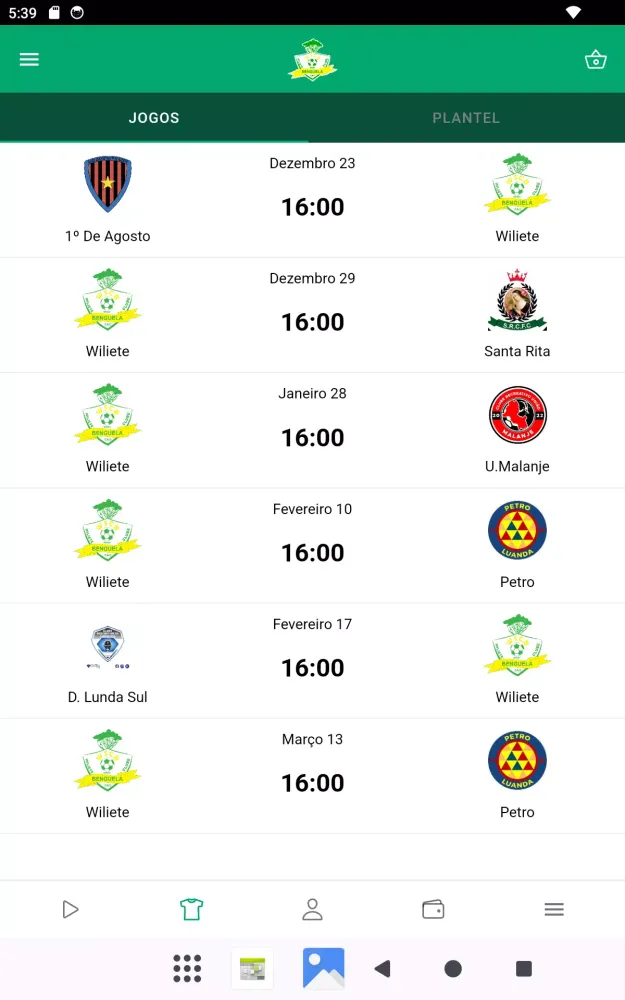 Tangkapan layar Wiliete SC