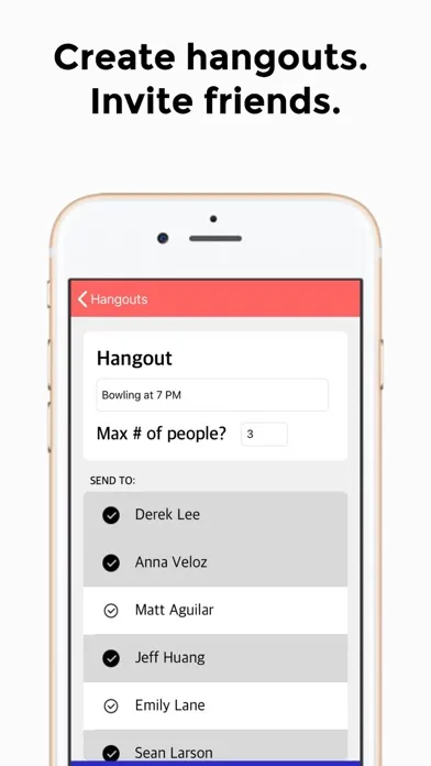 On the Spot Hangout App Screenshots