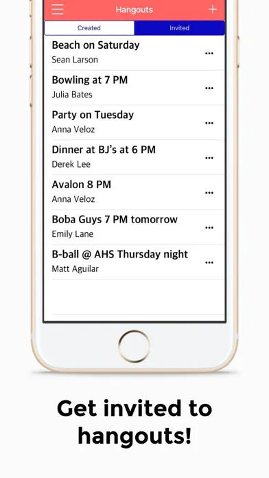 On the Spot Hangout App Screenshots