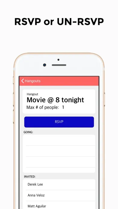 On the Spot Hangout App Screenshots