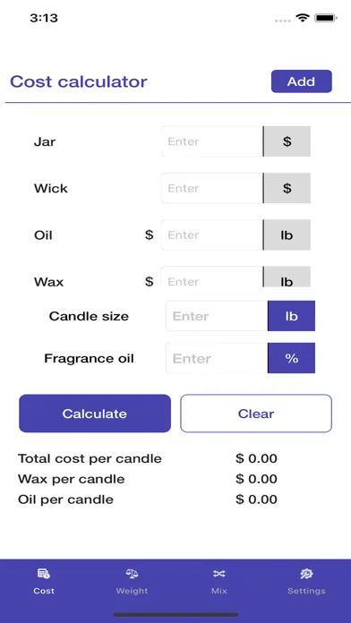 Zrzuty ekranu Candle Calcy