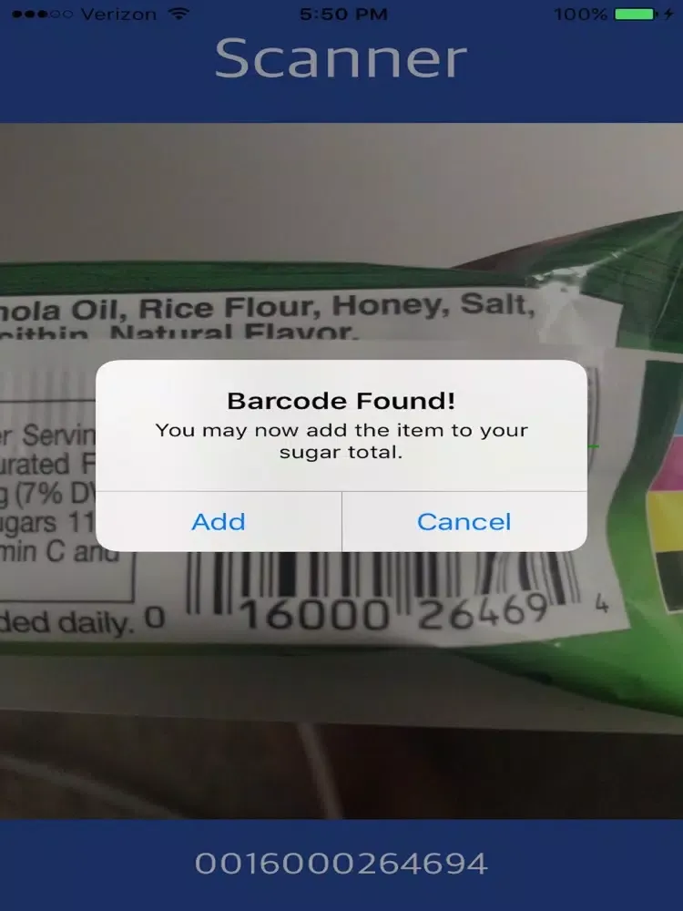 LabelScanner - Sugar Counter iPad 應用截圖