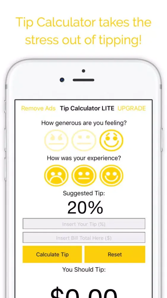 Tip Calculator LITE - Tipping Tool سکرین شاٹس