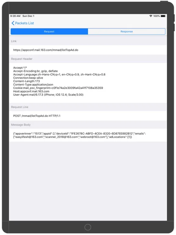 Http Traffic pro - sniffer iPad  স্ক্রিনশট