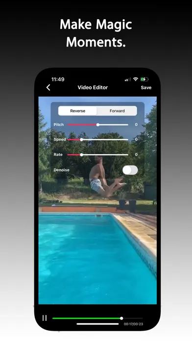 Tangkapan skrin Reverse Video Editor - Funny