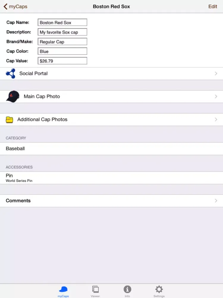 myCaps iPad  Screenshots