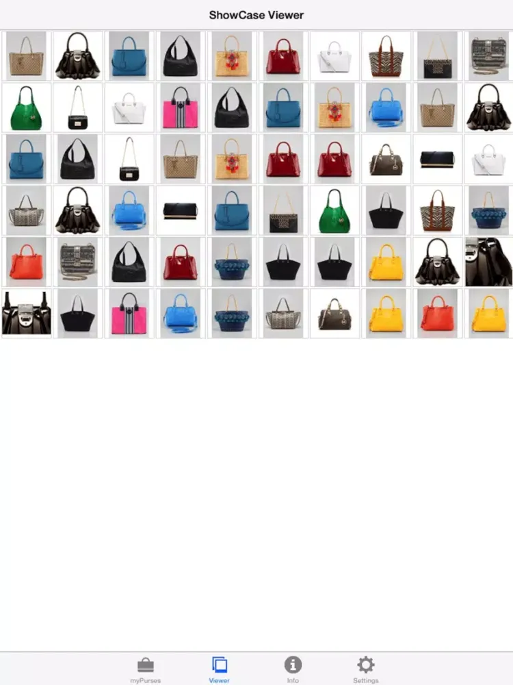 Ảnh chụp màn hình của myPurses iPad 