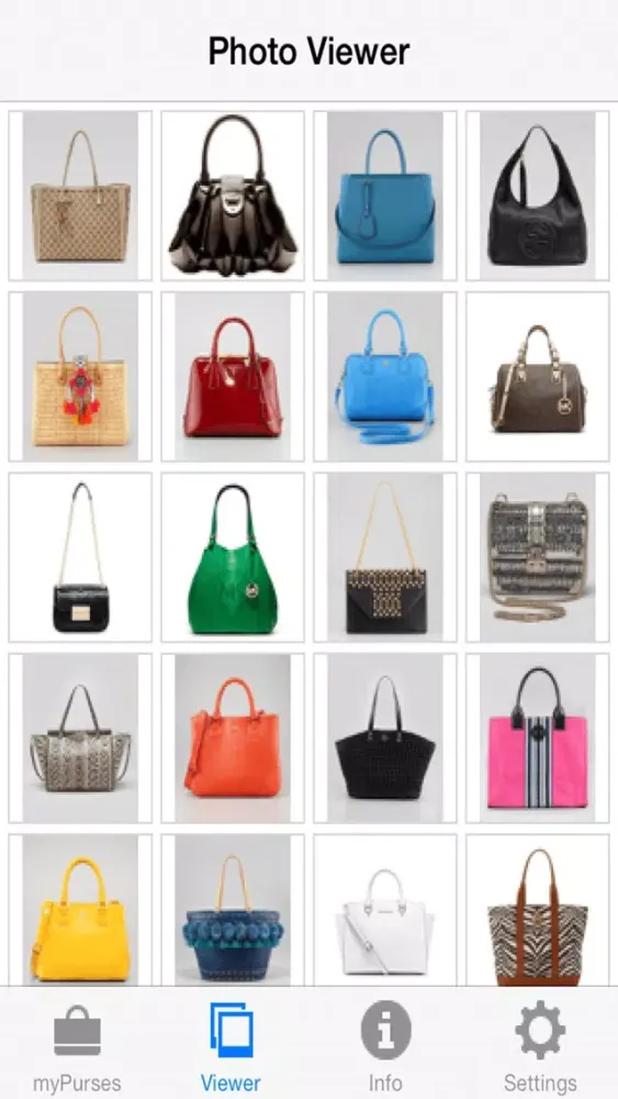 Ảnh chụp màn hình của myPurses