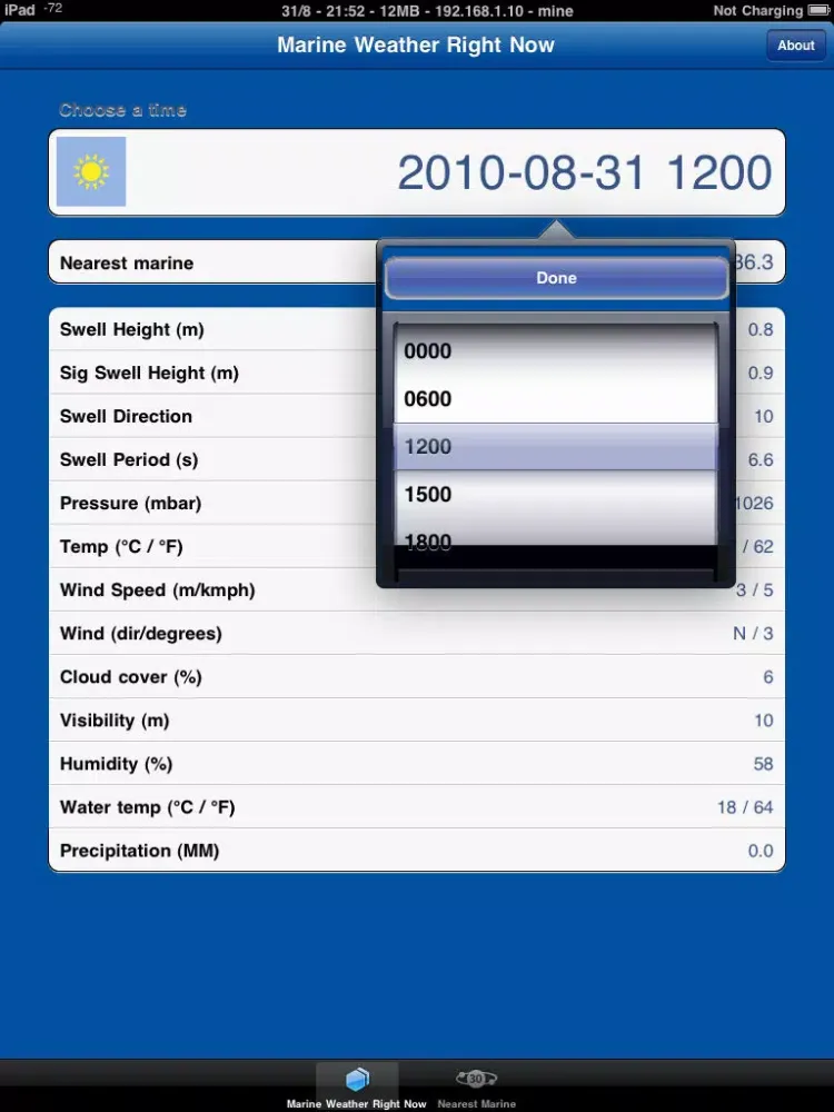 Marine Weather Right Now iPad  স্ক্রিনশট