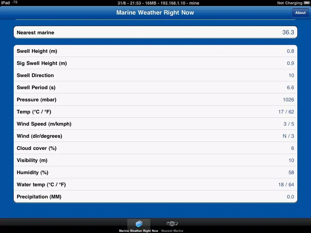 Marine Weather Right Now iPad  স্ক্রিনশট