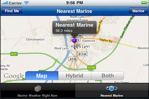 Tangkapan layar Marine Weather Right Now