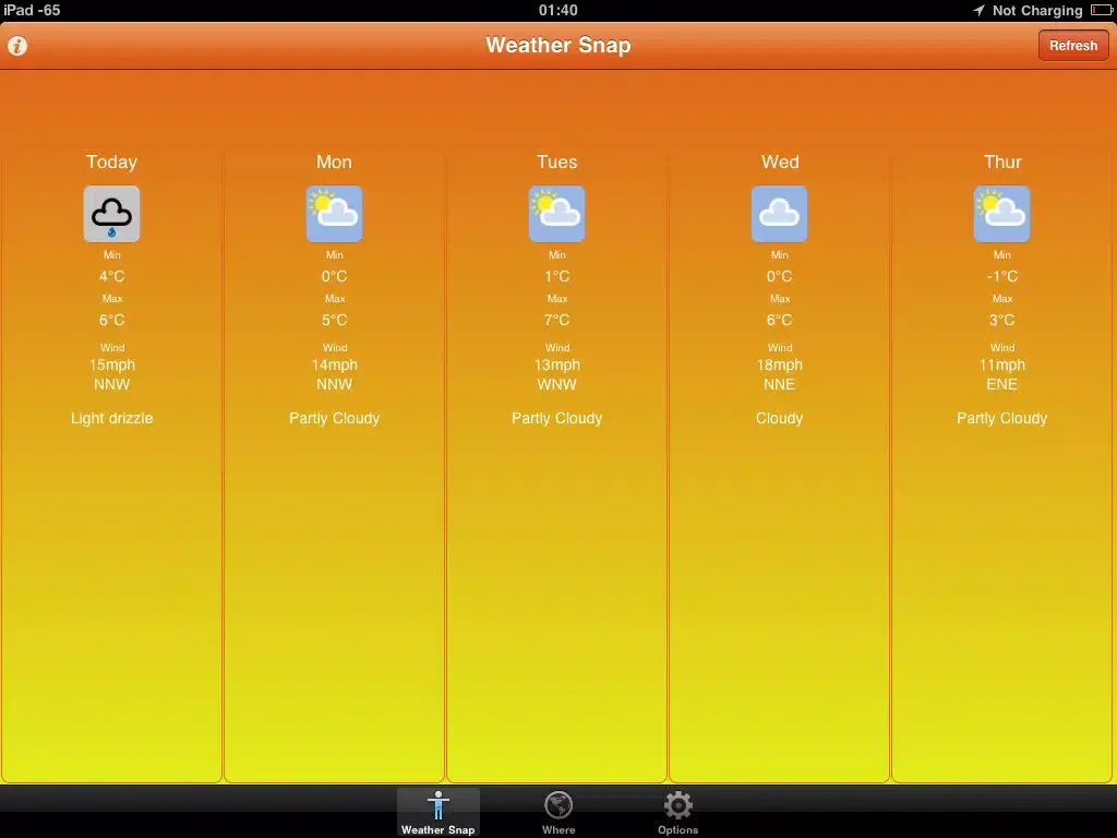 Weather Snap iPad 应用截图
