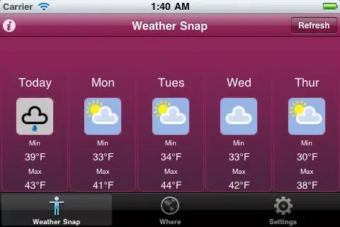 Weather Snap应用截图