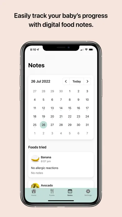 ภาพหน้าจอของ Solid - Baby Food Tracker
