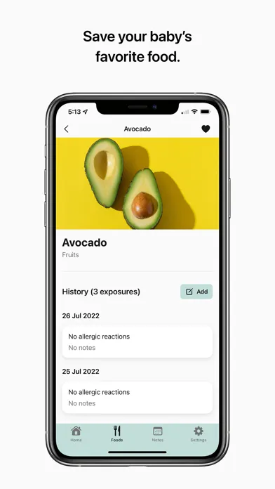ภาพหน้าจอของ Solid - Baby Food Tracker
