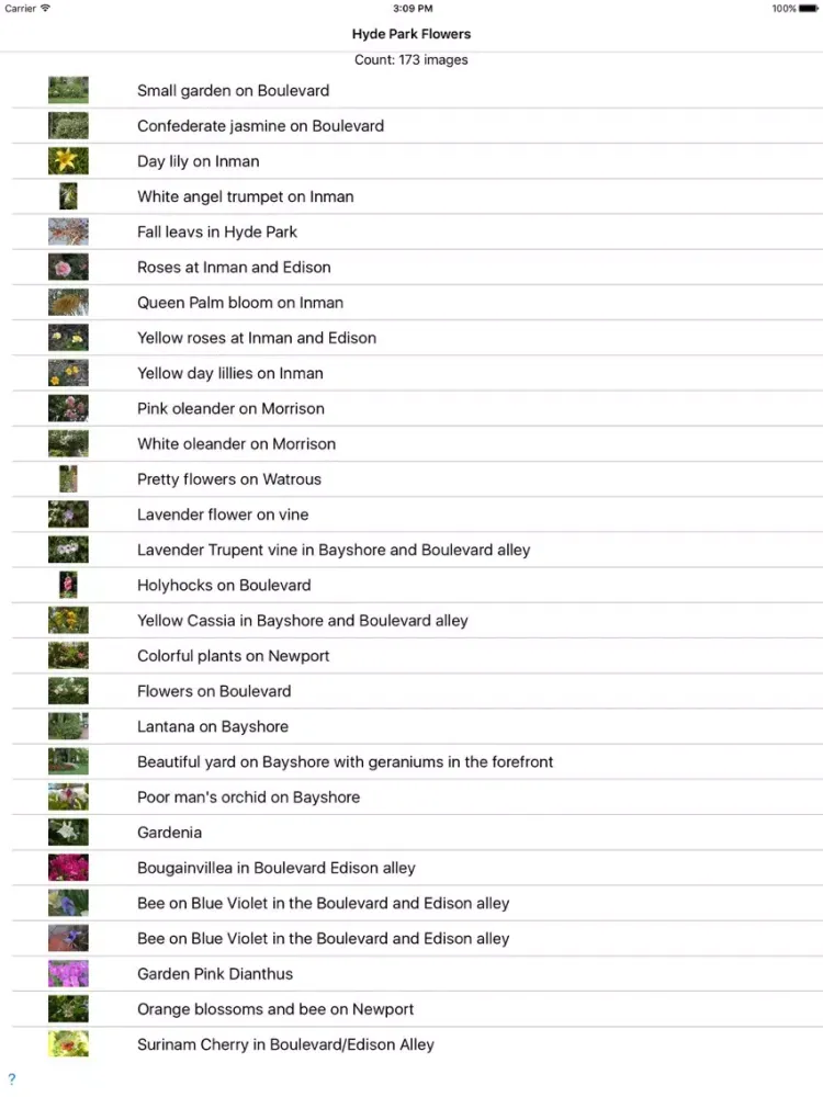 Hyde Park Flowers iPad  Screenshots