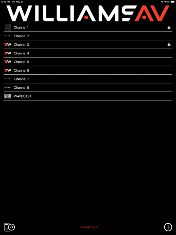 Tangkapan skrin WaveCAST Audio Receiver iPad 