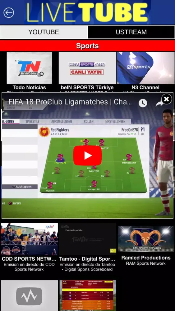 تصاویر LiveTube