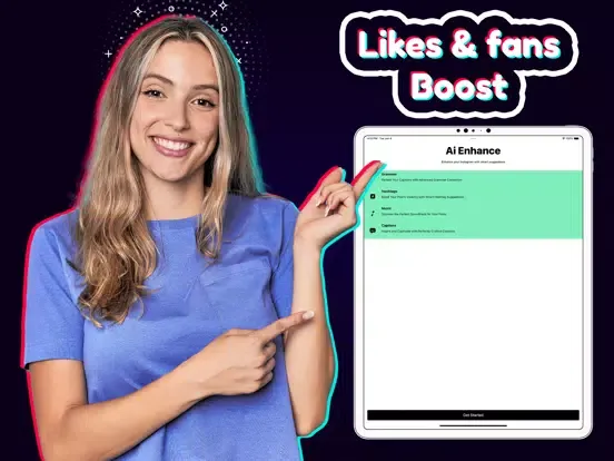 Captures d'écran de BoostAi+ TikTok Gain Followers iPad 