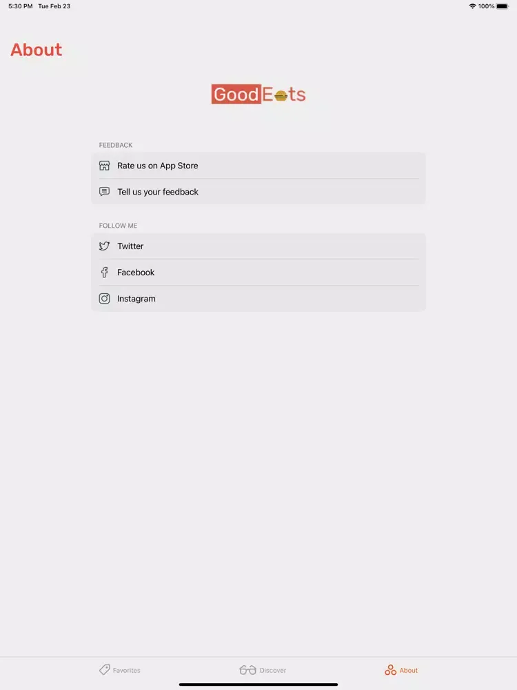 GoodEats - Restaurant Guide iPad  سکرین شاٹس