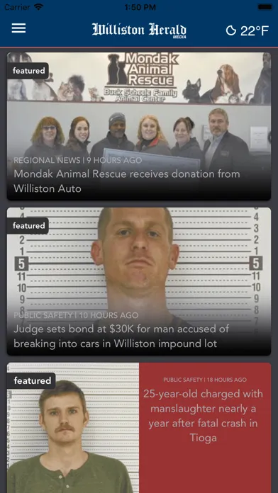 Captures d'écran de The Williston Herald